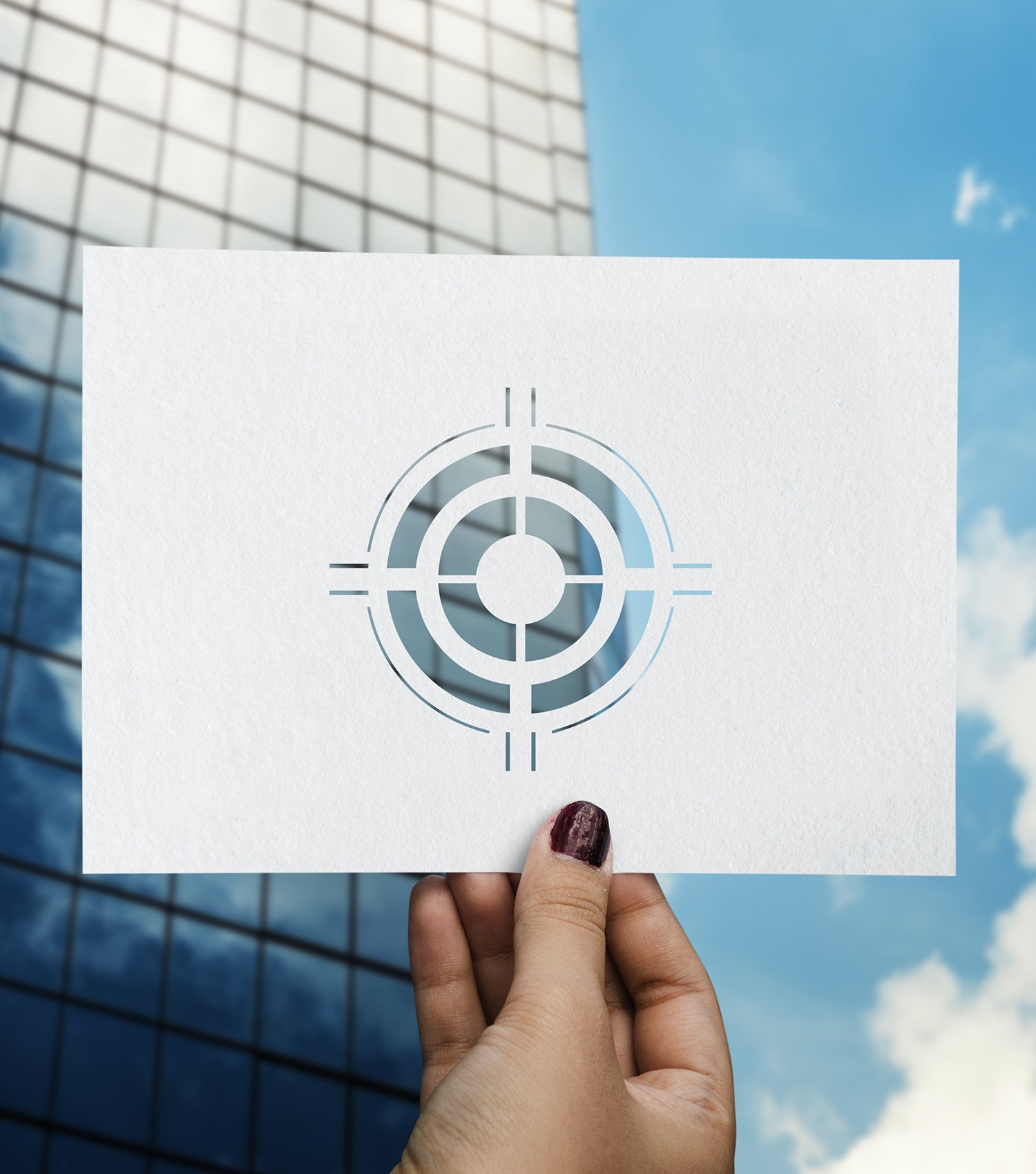 Goals target aspiration perforated paper bullseye