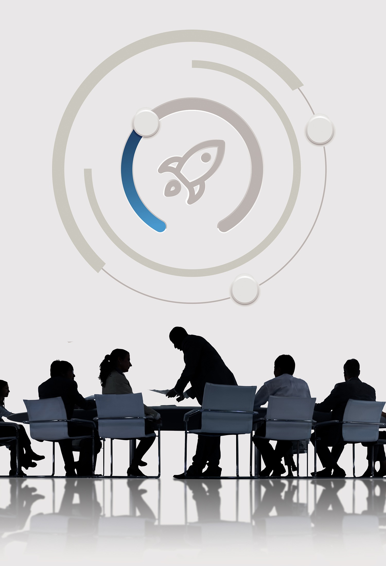 Start Up Business Rocket Ship Graphic Concept